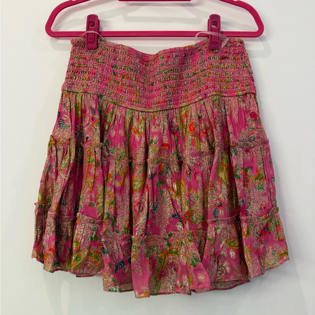 Hemant & Nandita Pink Floral Skirt Nwot - Matching Top